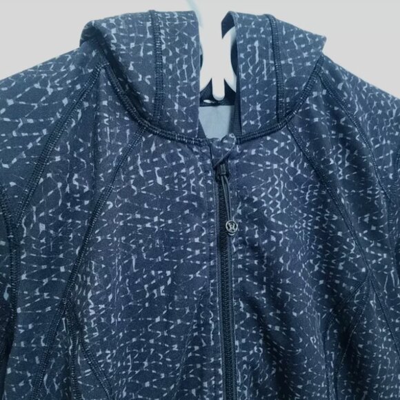Lululemon Daily Practice Jacket 10 Large Samba Battleship Snake Hoodie Women's - Picture 7 of 9